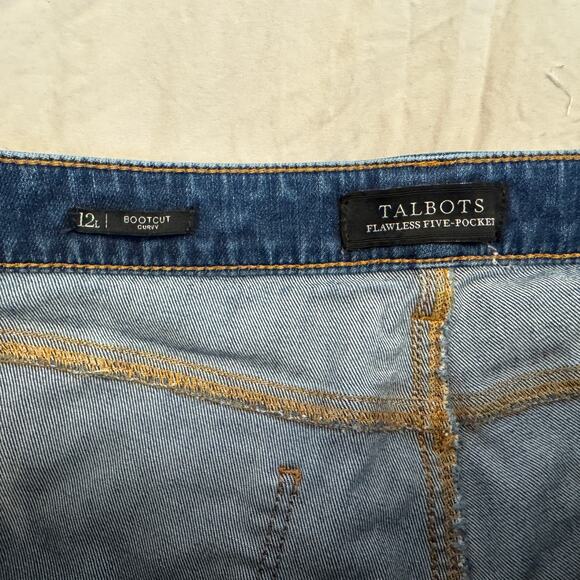 Talbots Flawless Bootcut Curvy Blue Jeans Size 12 Long (12L) - Picture 6 of 9